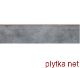 Керамогранит Batista STEEL ступенька прямая темный 1200x297x0 матовая серый