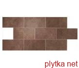 Керамогранит Мозаика (21.7x43.6) DWELL BROWN LEATHER BRICK LAPP коричневый 217x436x0 лаппатированная