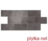 Керамогранит Мозаика (21.7x43.6) DWELL SMOKE BRICK LAPP темный 217x436x0 лаппатированная серый