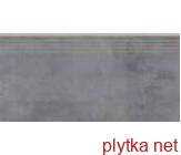 Керамогранит Limeria steel ступенька прямая темный 600x297x0 матовая серый