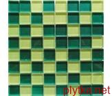Мозаика Glance Beige Green 8mm зеленый 300x300x0 бежевый микс