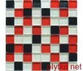 Мозаїка Glance Red Graphite 8mm мікс 300x300x0 темний помаранчевий