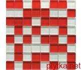 Мозаїка Glance Red White 8mm червоний 300x300x0 білий мікс