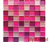 Мозаика Glance Violet 8mm фиолетовый 300x300x0 розовый микс