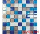 Мозаика Aura Grey Blue 8mm серый 300x300x0 голубой