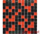 Мозаика Crystal Black Red 6mm микс 300x300x0 красный черный