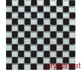 Мозаїка Crystal Black White 6mm чорний 300x300x0 мікс білий