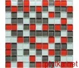 Мозаїка Crystal Red  Grey 6mm сірий 300x300x0 червоний мікс