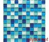 Мозаика Crystal Sea Blue 6mm синий 300x300x0 микс голубой