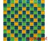 Мозаїка Crystal Shape Green 6mm мікс 300x300x0