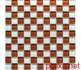 Мозаїка Crystal White Saffron 6mm помаранчевий 300x300x0 білий мікс