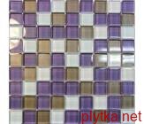 Мозаика Aura Purple Grey 8mm фиолетовый 300x300x0 микс серый