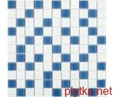 Мозаика Fusion White Azul 4mm микс 300x300x0 голубой белый