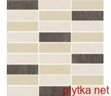Керамограніт ZENITH, Mozaiki, M-c-ZN 01-02-07, 29,7x29,7 білий 297x297x0 матова коричневий бежевий