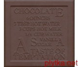 Керамічна плитка DEC CHOC 1-TEMPTATION RECT декор, 400х400 коричневий 400x400x8 матова