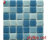 Мозаика R-MOS А303332 (на бумаге) , 327x327x4 голубой матовая