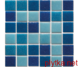 Мозаика R-MOS B31323335  микс голубой 4 (на бумаге)* 321x321x4 матовая