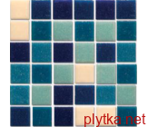 Мозаика R-MOS B113132333537 микс голубой-6 (на бумаге), 321x321x4 321x321x0 матовая