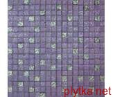 569 Мозаика микс фиолетовый рельеф-фиолетовый-платина рельеф