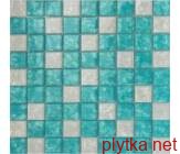 Мозаика MIX BLUE, 30х30 белый 300x300x0 глянцевая голубой