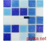 Мозаика Glmix12, 32,7х32,7 белый 327x327x0 глянцевая голубой