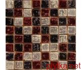 Мозаїка C-MOS TA011, 31х31 мікс 310x310x8 матова червоний білий чорний