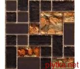 Мозаїка S-MOS HS0515, 30х30 мікс 300x300x8 глянцева коричневий