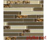 Мозаїка T-MOS GG04, 30х30 мікс 300x300x8 глянцева бежевий коричневий