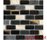 Мозаїка T-MOS SEASHELL BLACK, 30,4х30,1 мікс 304x301x8 глянцева темний
