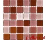 Мозаика S-MOS HT (K353331305060) RED MIX), 30х30 розовый 300x300x4 глянцевая коричневый