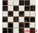 Мозаика R-MOS DY150, 30х30 белый 300x300x8 глянцевая коричневый