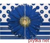 Керамическая плитка VITEL GERBERA BIG BL (550X400) D2/G синий 550x400x0 глазурованная 