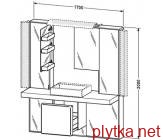 зеркальная стена + мебель + система хранения Duravit MW 9831
