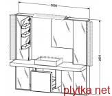 зеркальная стена + мебель + система хранения Duravit MW 9833