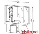 зеркальная стена + мебель + система хранения Duravit MW 9830