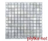 Мозаїка полір. МКР-2П (23х23) 6 мм White Mix (BI Grey) світло-сірий 23x23x6 полірована