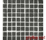 Керамическая плитка Spaccatella black 3x3 черный 30x30x10 матовая