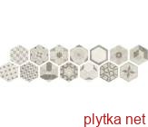 Керамическая плитка Esagona White 18x21 белый 180x210x10 матовая