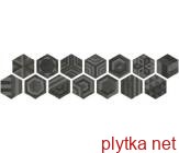 Керамічна плитка Esagona black 18x21 чорний 180x210x10 матова