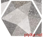 Керамічна плитка HEXAGONO LUTON MULTICOLOR 4 сірий 230x266x8 матова
