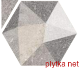 Керамическая плитка HEXAGONO LUTON MULTICOLOR 5 серый 230x266x8 матовая