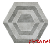 Керамічна плитка Scratch Grys Heksagon A 29.8x27 сірий 298x270x8 матова