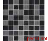 Керамическая плитка Mosaico Link 30 negro · 30x30 микс 300x300x8 глянцевая