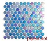 Мозаика Мозайка 30,1*31,3 Sapphire Circle 555C голубой 301x313x0 глянцевая рельефная