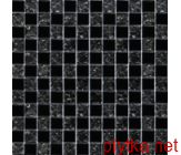 2119 Мозаїка Шахматка чорний-чорний колотий мікс 300x300x0