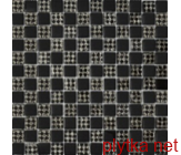 805 Мозаика Шахматка черная-ромб платина микс 300x300x0