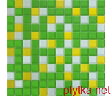 804 Мозаика Микс зеленый белый желтый микс 300x300x0