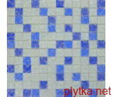 803 Мозаика Микс белый голубой синий колотый микс 300x300x0