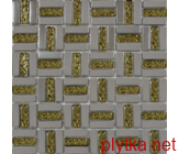 1087 Мозаика Трино платина-золото рифленое хром 300x300x0