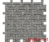 1082 Мозаїка плетінка платина - платина рифлена хром 300x300x0